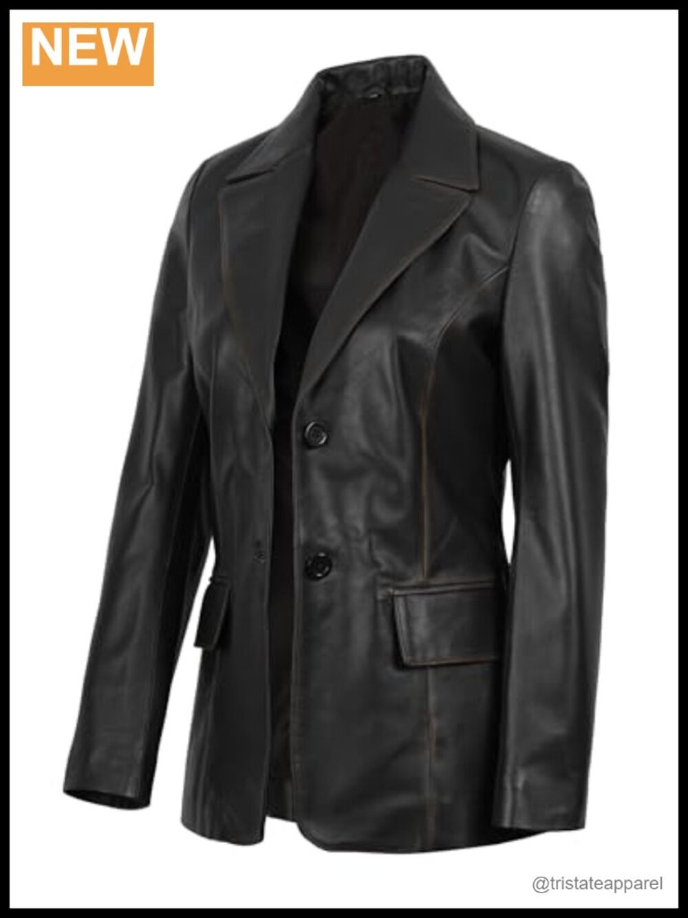 Real Lambskin Leather Blazer for Women - Classic Jacket